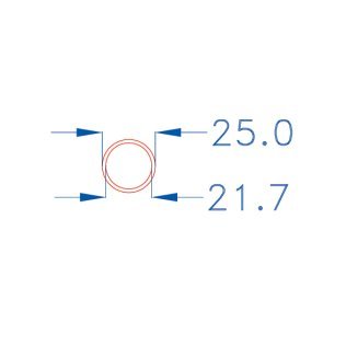 Tubo rigido pesante diam 25