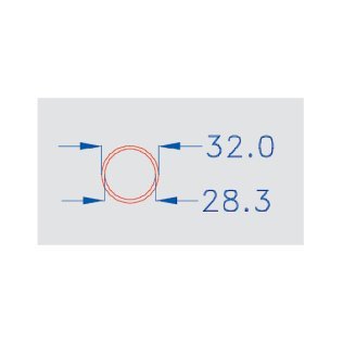 Tubo rigido pesante diam 32
