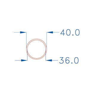 Tubo rigido pesante diam 40
