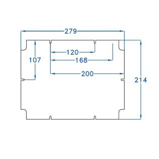 Piastra di fondo 280 x 215 per scatole 310 x 240