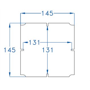 Piastra di fondo 150 x 150 per scatole 170 x 170