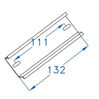 Profilo din per scatole 190 x 140 l.180 mm