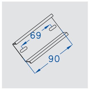 Profilo din per scatole 100 x 100 l.90 mm