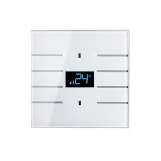 Qubik elettronica termostato 8 pulsanti 80x80 tras