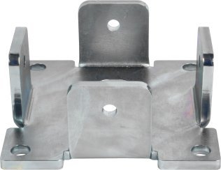 Base 80x80x4 mm - acciaio - zincatura galvanica