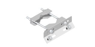 Supporto con staffa 230 mm inclinata a 45° revers