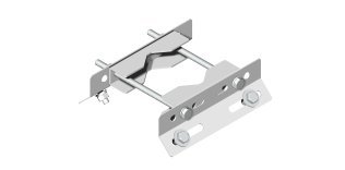 Supporto con doppia staffa 230 mm inclinata a 45°