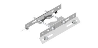 Supporto con doppia staffa 400 mm inclinata a 45°