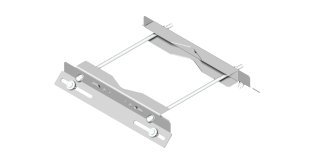 Supporto con doppia staffa 500 mm inclinata a 45°