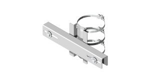 Supporto con tripla fascetta per pali Ø 60 ÷ 300