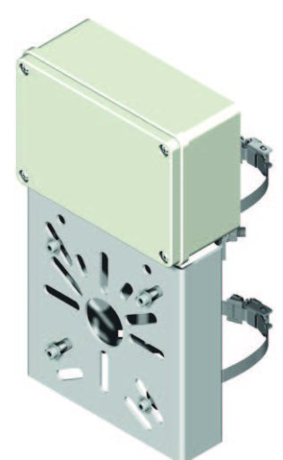 Staffa telecamera per pali Ø 80 ÷ 300 mm con par