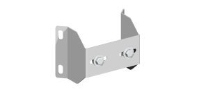 Supporto ad angolo 128x74x2 mm - interasse fissagg