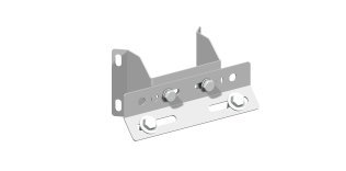 Supporto ad angolo 128x74x2 mm con staffa 230 mm -