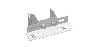 Supporto ad angolo 128x74x2 mm con staffa 300 mm i