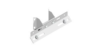 Supporto ad angolo 128x74x2 mm con staffa 400 mm i