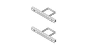 Coppia staffe frontali l 400 mm - interasse di fis