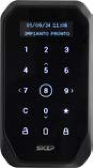 Tastiera capacitiva filare con display nera