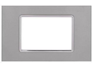 Placca vetro art 8003bl-3 3p silver