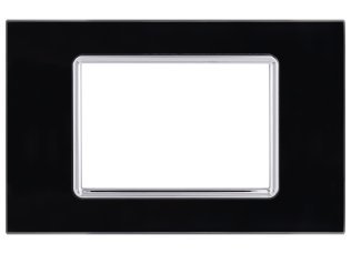 Placca vetro art 8003bl-2 3p nero