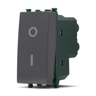 Interruttore bipolare 01 (16a-250v) gem 602n nero