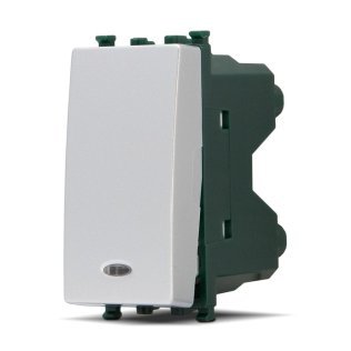 Deviatore spia t2 663a alluminio