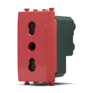 Presa bivalente (16a-250v) t2 618r rosso