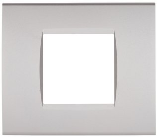 Placca tecnopol. art 8002-04 2p grigio chiaro