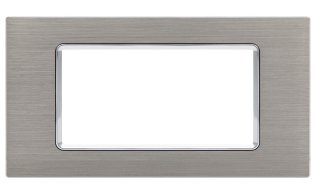 Placca metallo t1 8804-29 4p platino