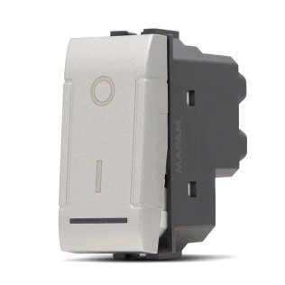 Interruttore bipolare (16a-250v) art 802a allumini