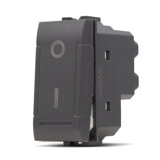 Interruttore bipolare 01 (16a-250v) art 802n nero