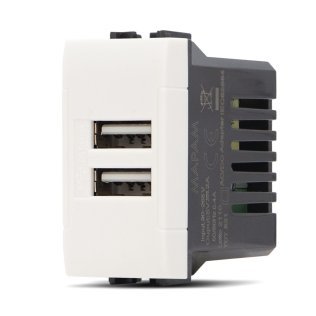 Doppia presa usb 2a 821b art bianco -
