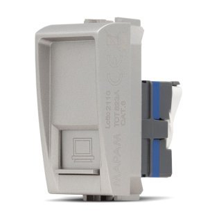 Connettore rete rj45 cat6 art 823a alluminio