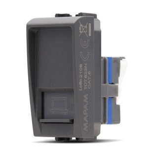 Connettore rete rj45 cat6 art 823n nero