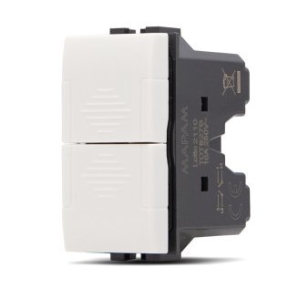 Doppio pulsante (10a-250v) art 827b bianco -