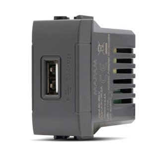 Presa usb (5v=2a 265v) art 829n nero