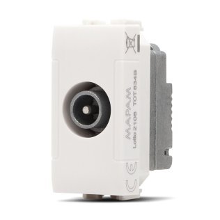 Presa tv passante art 834b bianco