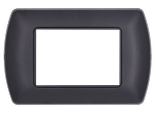 Placca metallo art 8803-02 3p nero