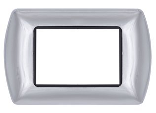 Placca metallo t1 8803-04 3p cromo