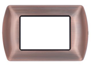 Placca metallo t1 8803-10 3p rame