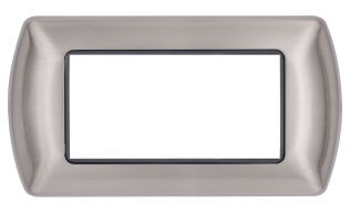 Placca metallo t1 8804-05 4p argento