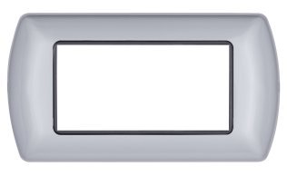 Placca metallo art 8804-07 4p grigio chiaro