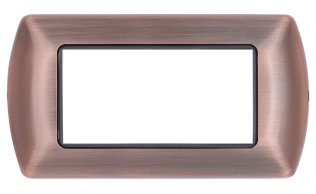 Placca metallo t1 8804-10 4p rame