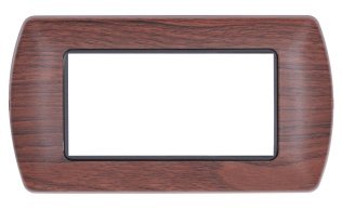 Placca metallo t1 8804-12 4p ciliegio