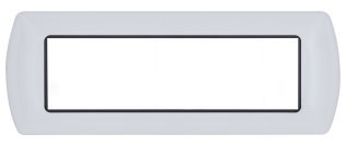 Placca metallo t1 8807-01 7p bianco