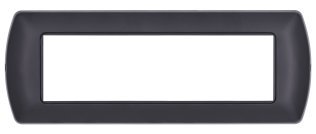 Placca metallo t1 8807-02 7p nero