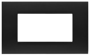 Placca metallo cbm7004-2 vip 4p nero