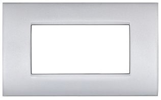 Placca metallo t4 cbm7004-3 4p silver