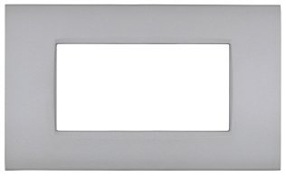 Placca metallo t4 cbm7004-4 4p grigio chiaro