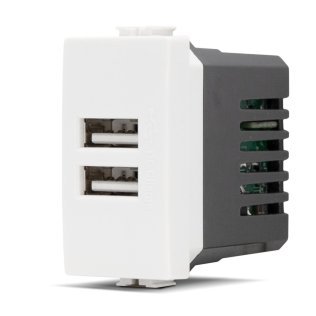 Doppia presa usb 2a joy 521b bianco