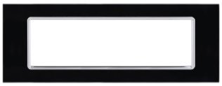 Placca vetro art 8007bl-2 7p nero